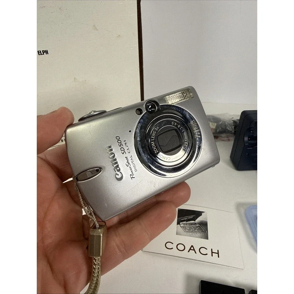 RARE Canon ELPH S500 COACH Edition Camera Kit  - Missing Coach Carry Case.